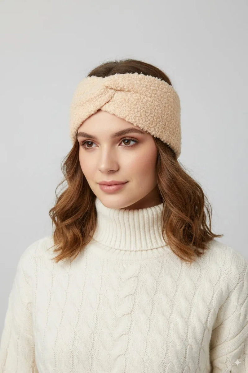 Bandeau en moumoute beige - RIVE GAUCHE