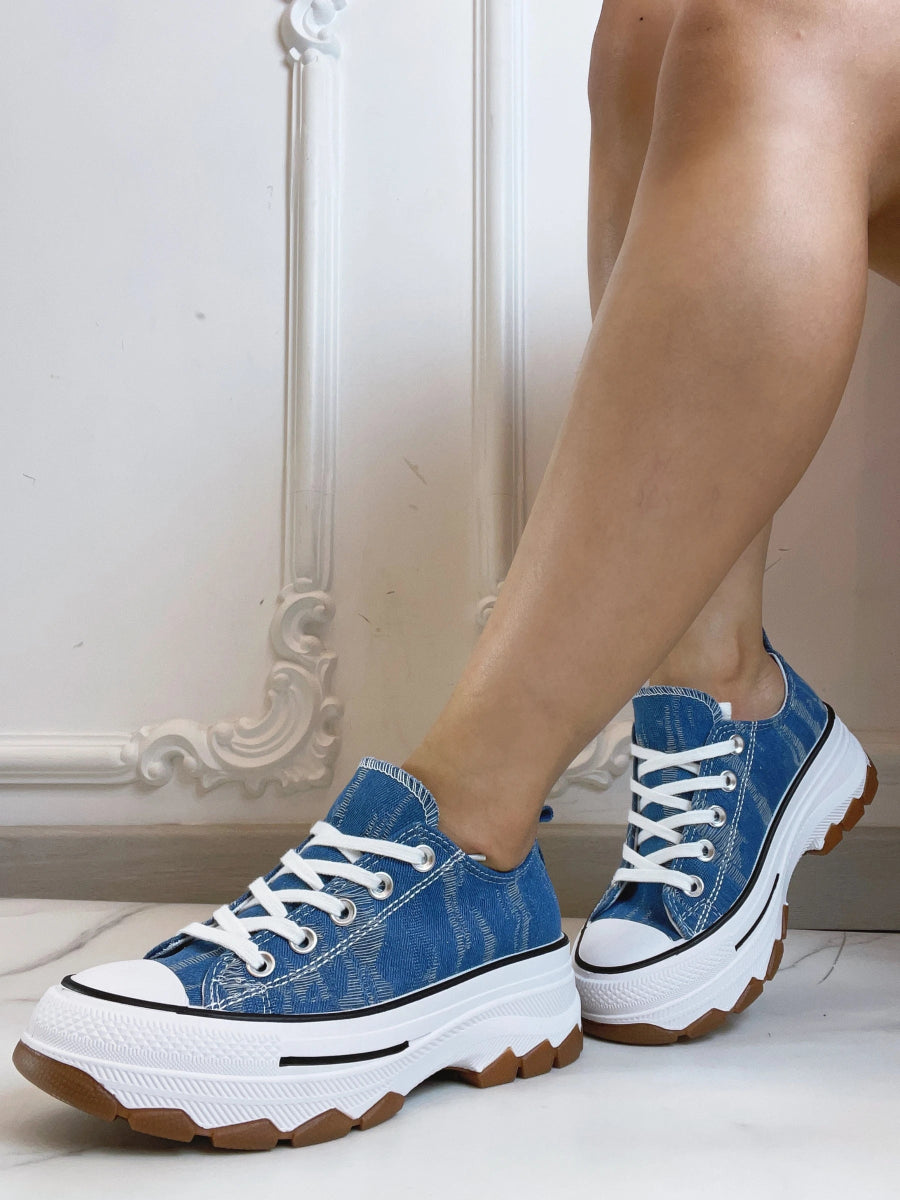 Basket en toile effet jeans - RIVE GAUCHE