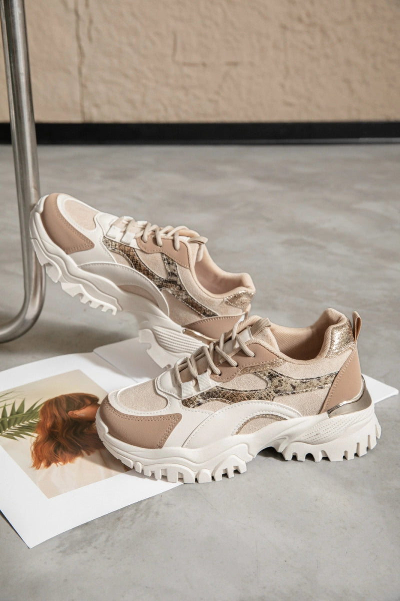 Baskets beiges Mia à lacets - RIVE GAUCHE