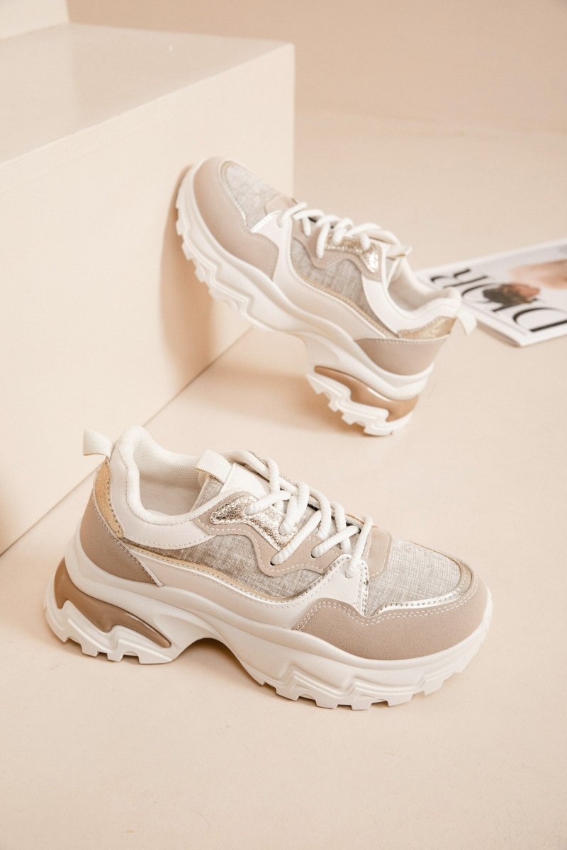 Baskets beiges Sofia à lacets - RIVE GAUCHE