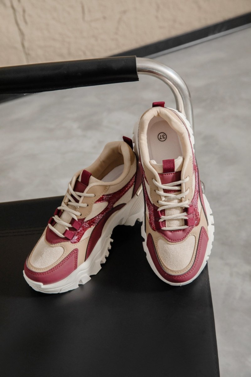 Baskets bordeaux Mia à lacets - RIVE GAUCHE