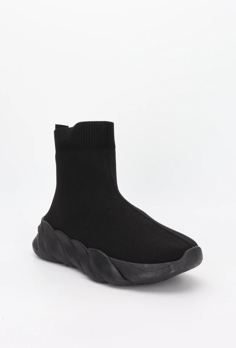 Baskets chaussettes montantes noires - RIVE GAUCHE