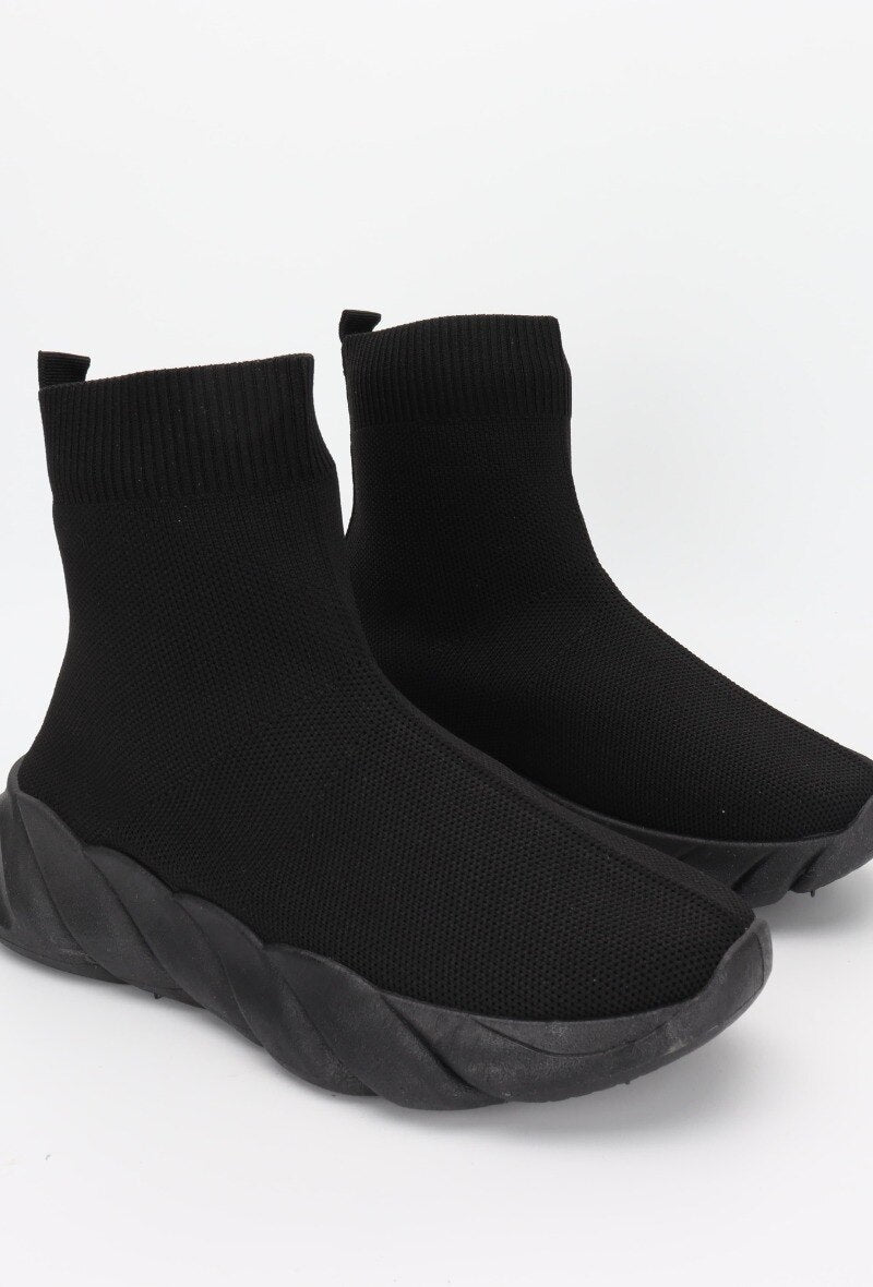 Baskets chaussettes montantes noires - RIVE GAUCHE