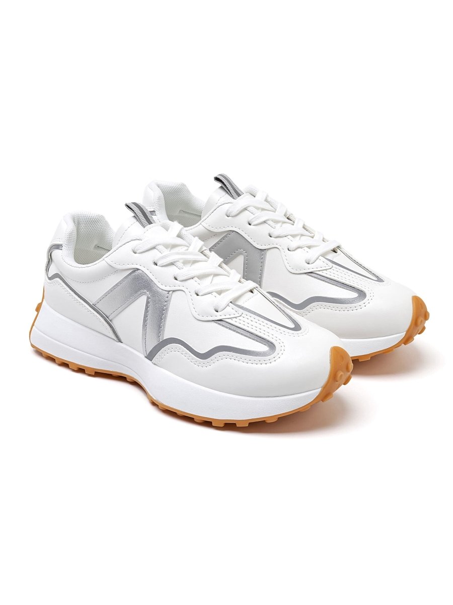 Baskets décontractées argent à semelles crantées - RIVE GAUCHE