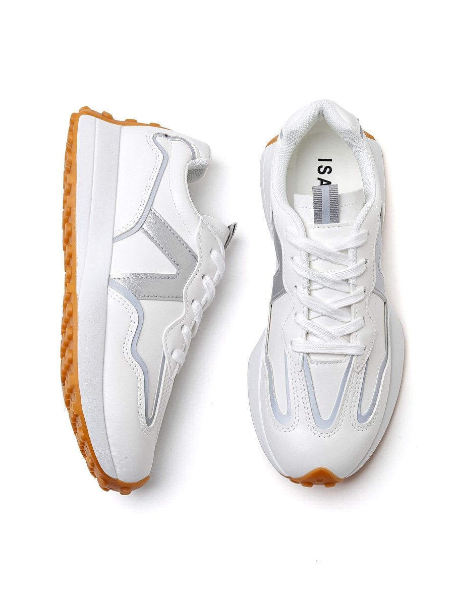 Baskets décontractées argent à semelles crantées - RIVE GAUCHE