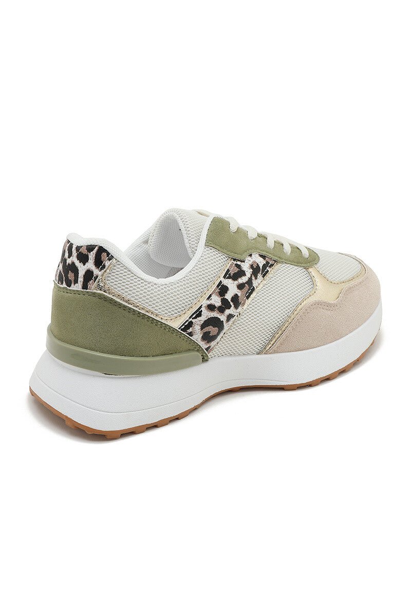 Baskets léopard et écru avec semelle confortable - RIVE GAUCHE