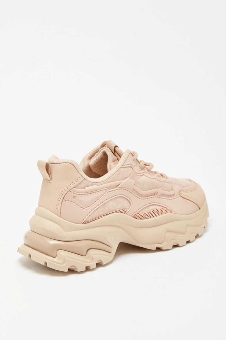 Baskets running beige et rose pâle - RIVE GAUCHE