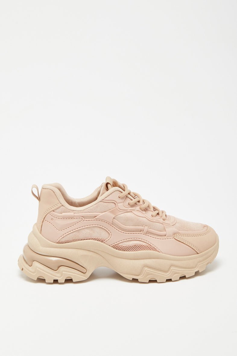 Baskets running beige et rose pâle - RIVE GAUCHE