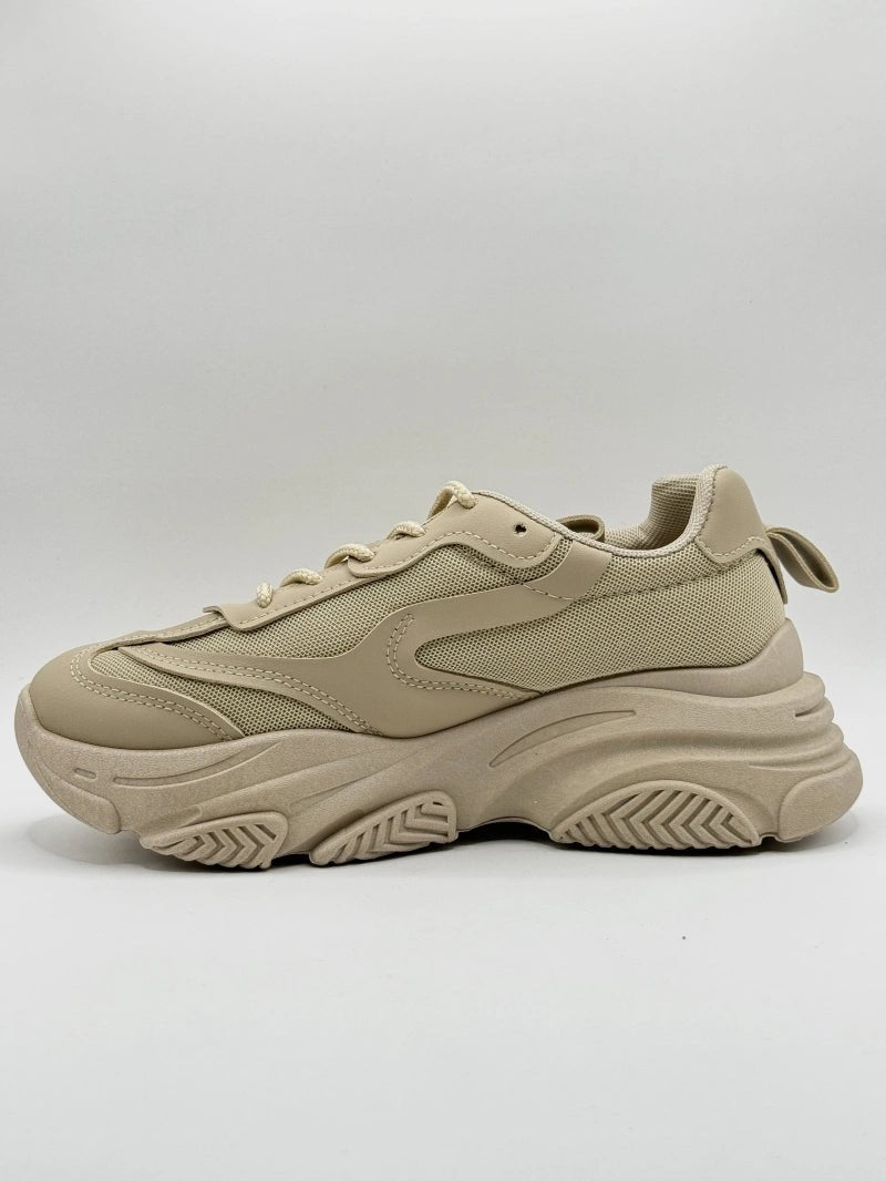 Baskets running beiges décontractées et confortables - RIVE GAUCHE