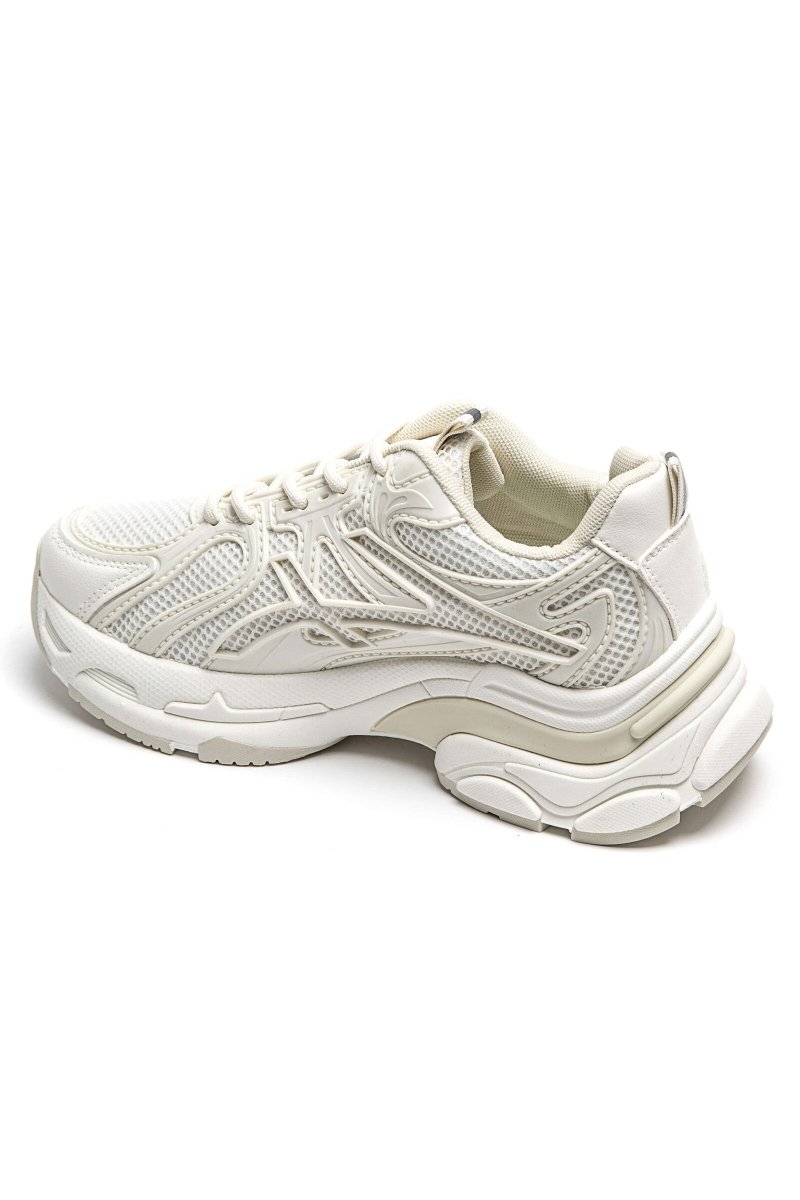 Baskets sneakers beiges compensées ultra tendance - RIVE GAUCHE