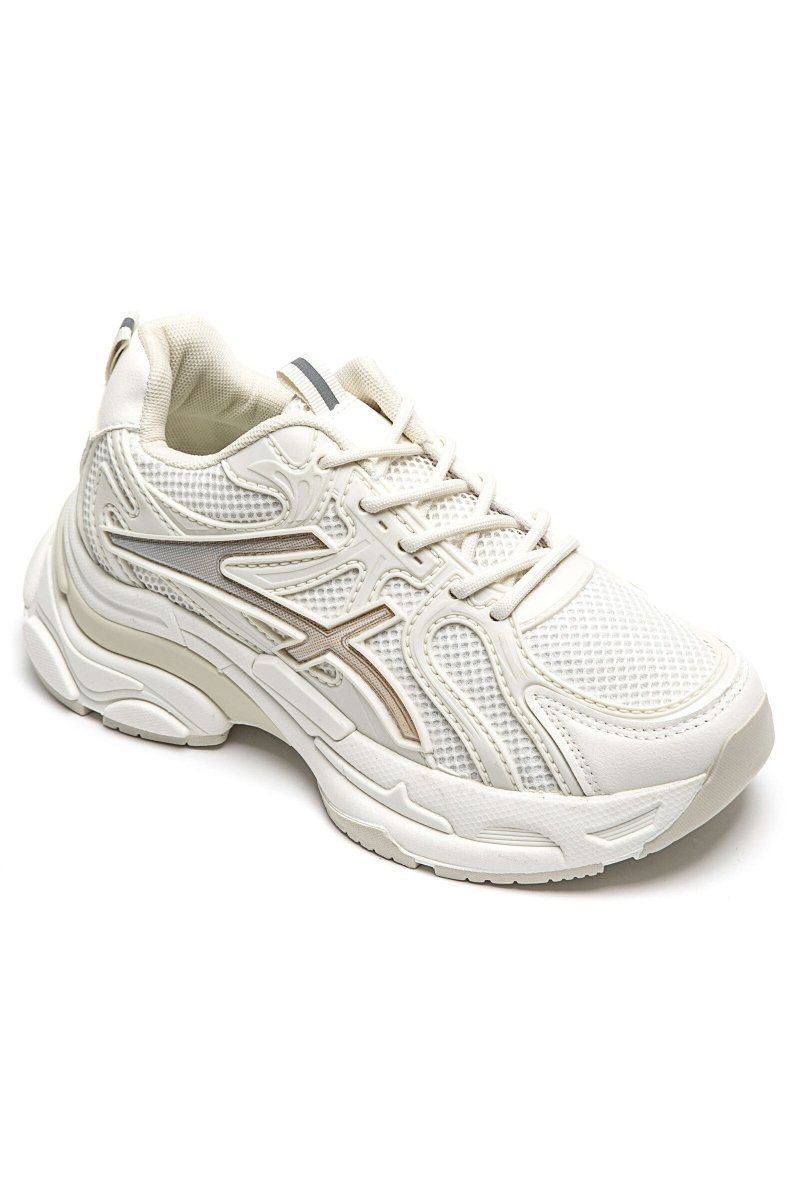 Baskets sneakers beiges compensées ultra tendance - RIVE GAUCHE