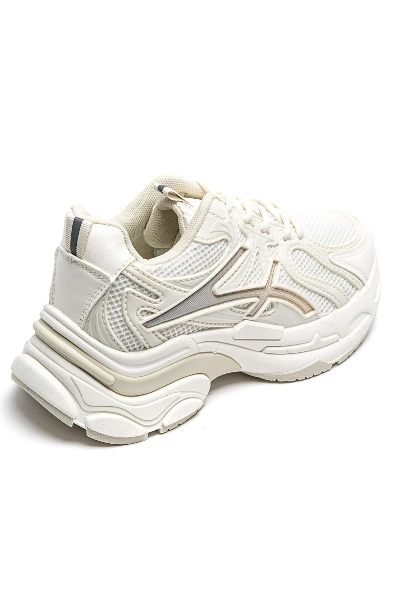 Baskets sneakers beiges compensées ultra tendance - RIVE GAUCHE