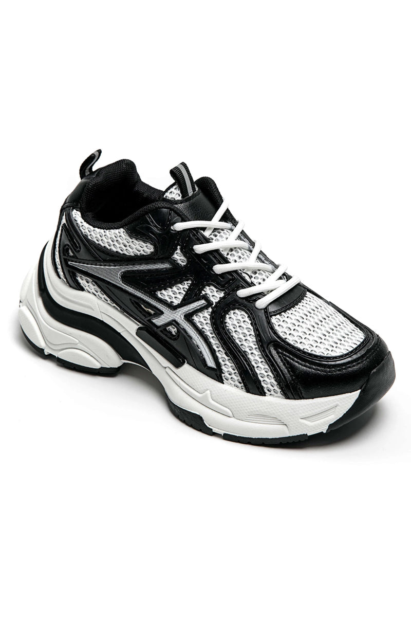 Baskets sneakers noires compensées ultra tendance - RIVE GAUCHE