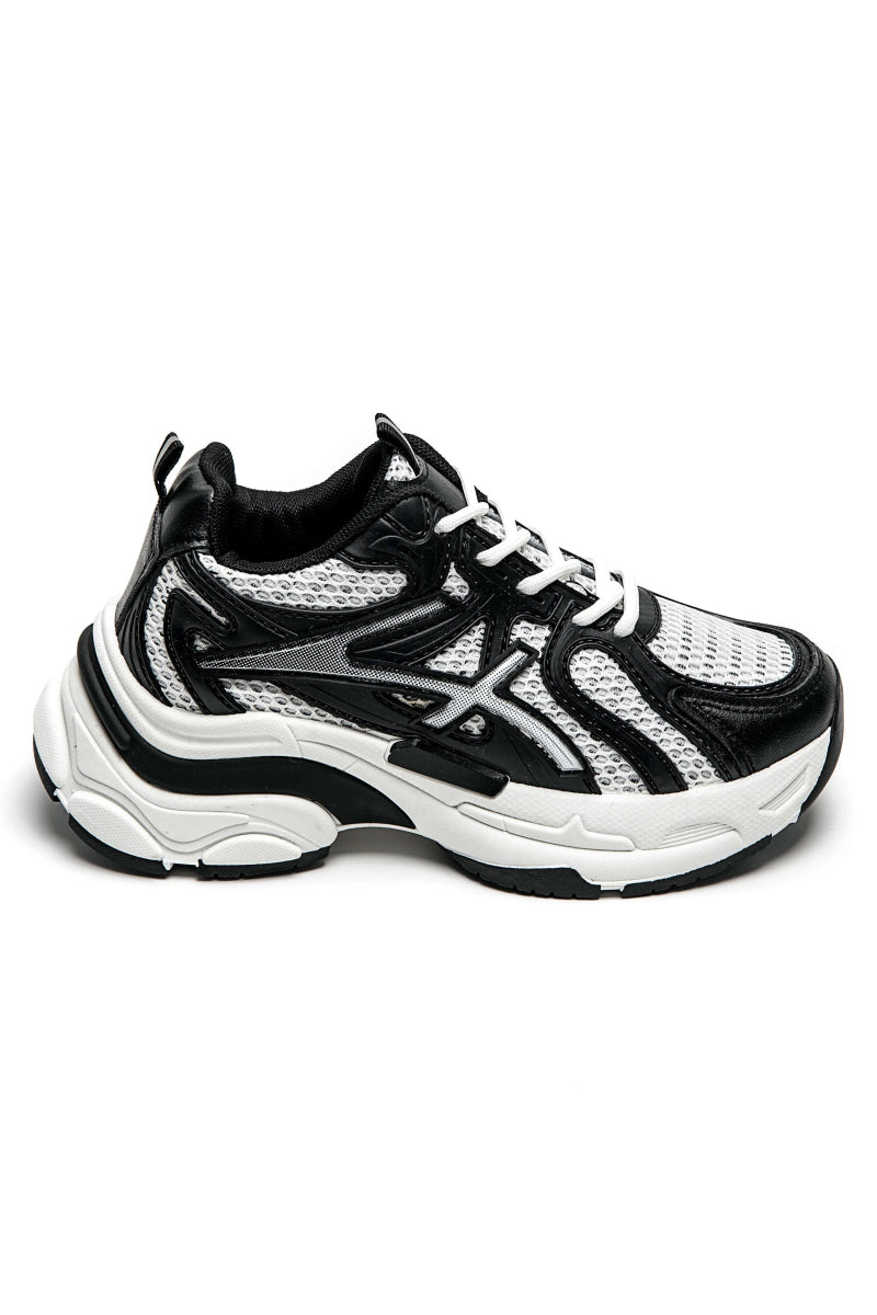 Baskets sneakers noires compensées ultra tendance - RIVE GAUCHE