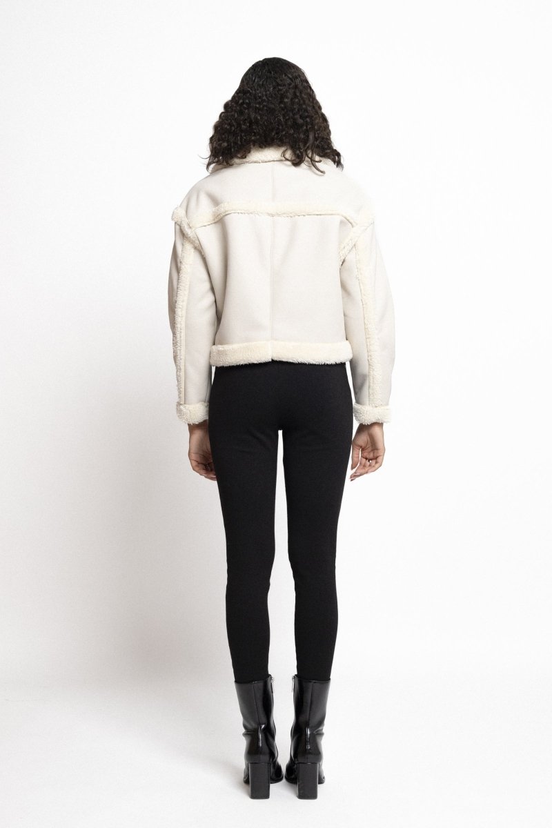 Blouson aviateur court bi matière - RIVE GAUCHE