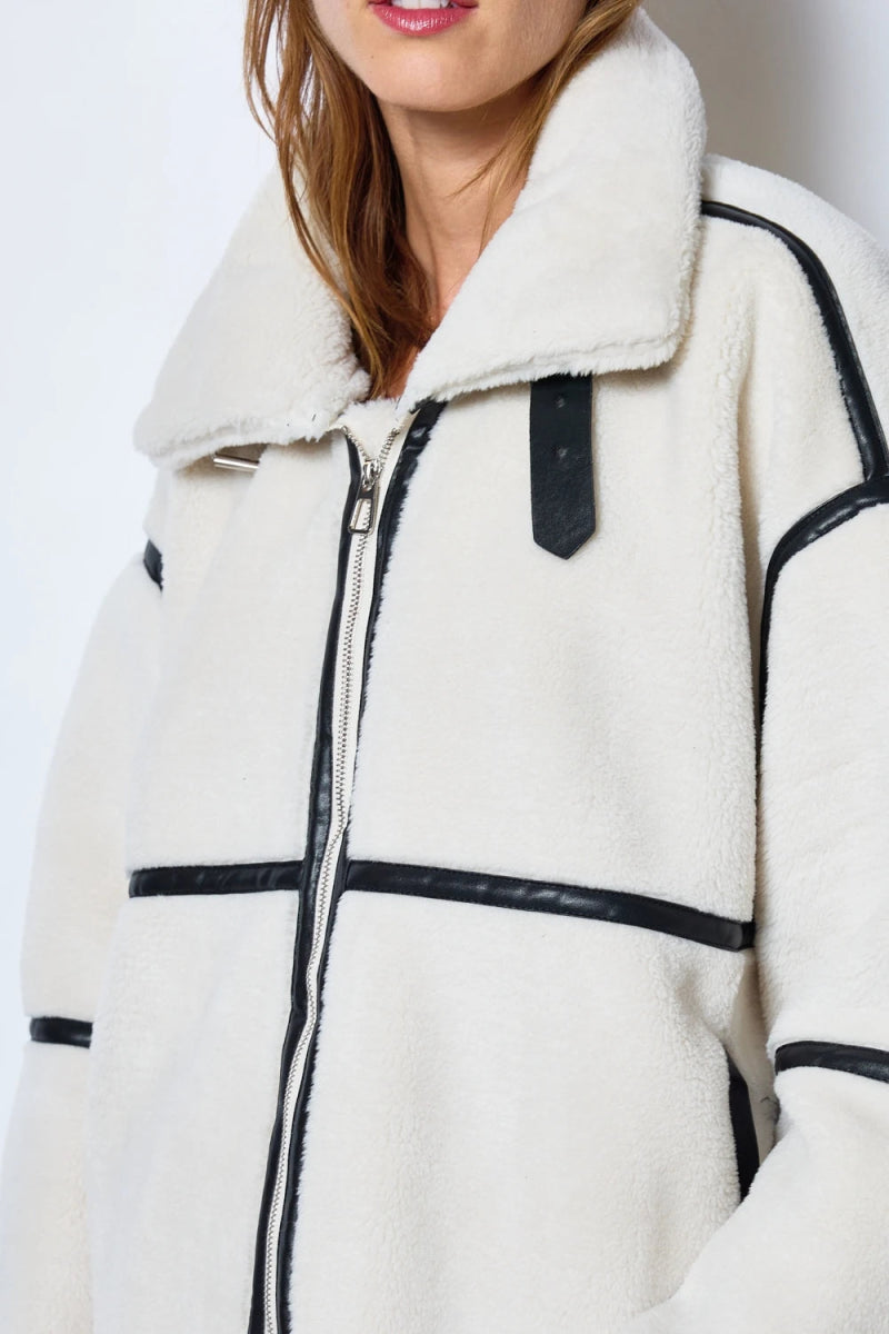 Blouson aviateur en sherpa - RIVE GAUCHE