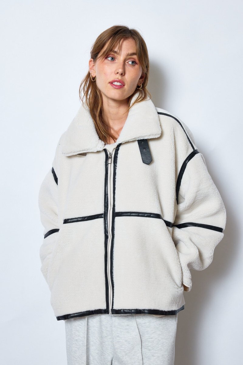 Blouson aviateur en sherpa - RIVE GAUCHE