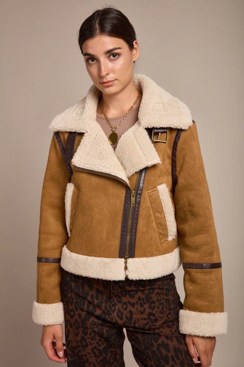 Blouson aviateur en suédine - RIVE GAUCHE