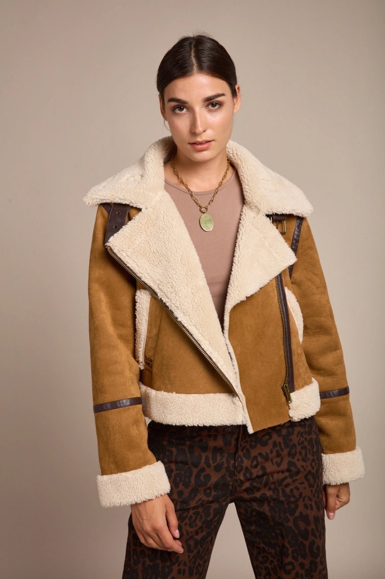 Blouson aviateur en suédine - RIVE GAUCHE