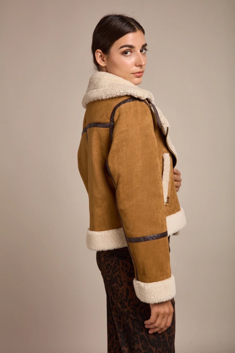 Blouson aviateur en suédine - RIVE GAUCHE