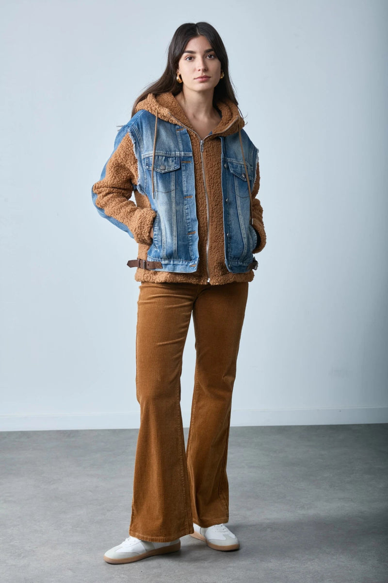 Blouson bi - matière chaud à capuche - Buddy - RIVE GAUCHE