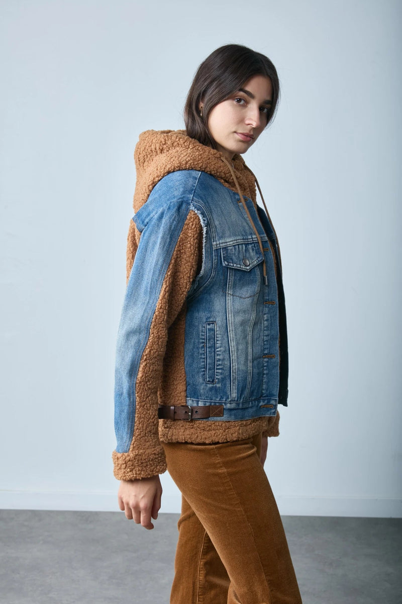 Blouson bi - matière chaud à capuche - Buddy - RIVE GAUCHE