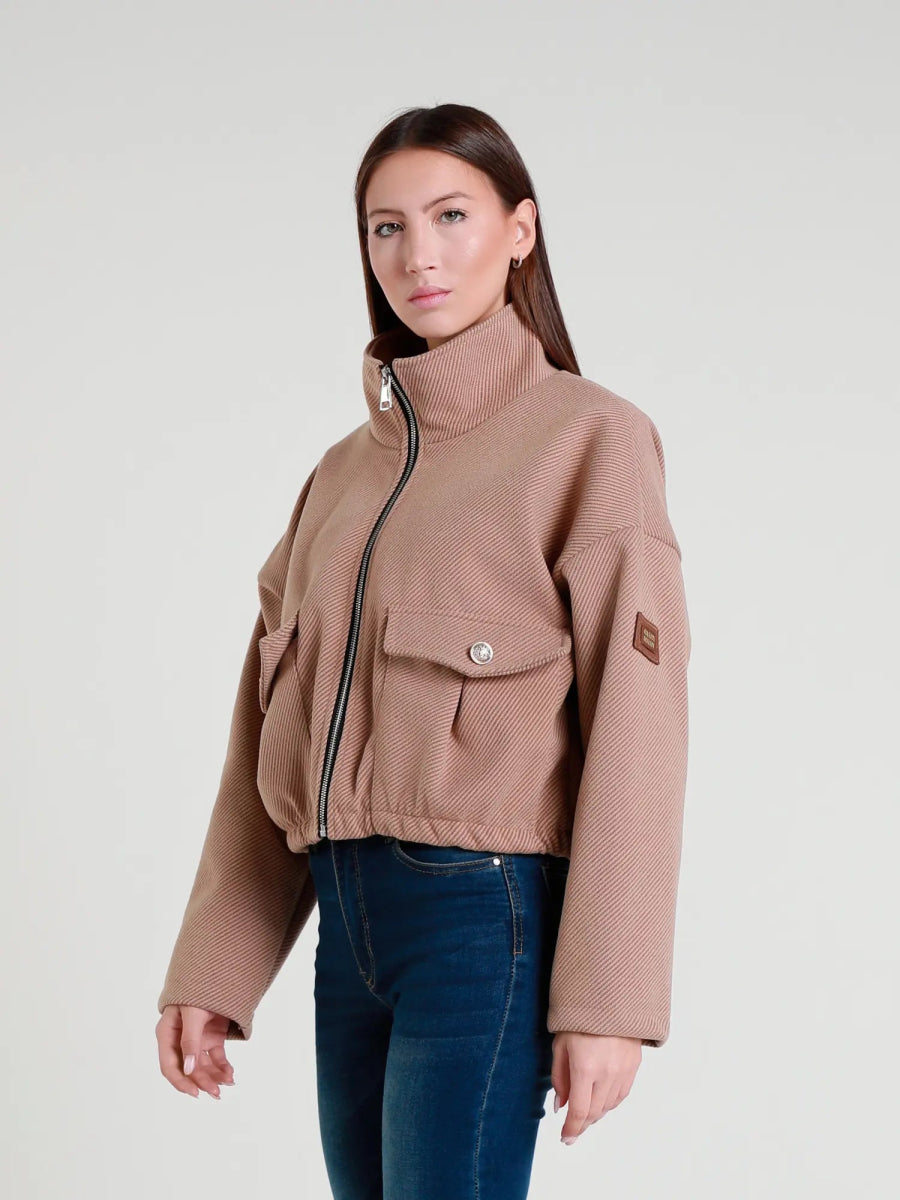 Blouson bomber en sergé camel - RIVE GAUCHE