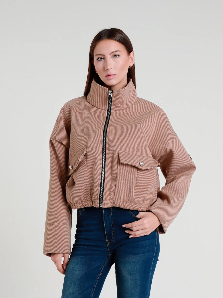 Blouson bomber en sergé camel - RIVE GAUCHE
