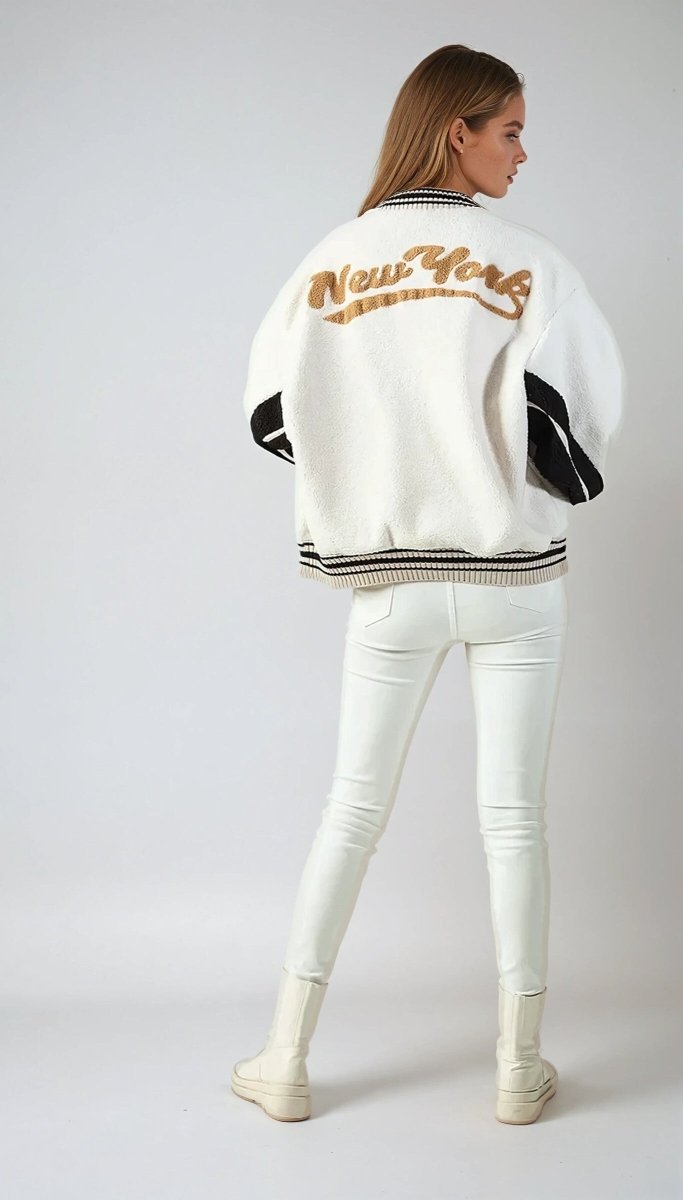 Blouson New York en fourrure moumoute blanc - RIVE GAUCHE