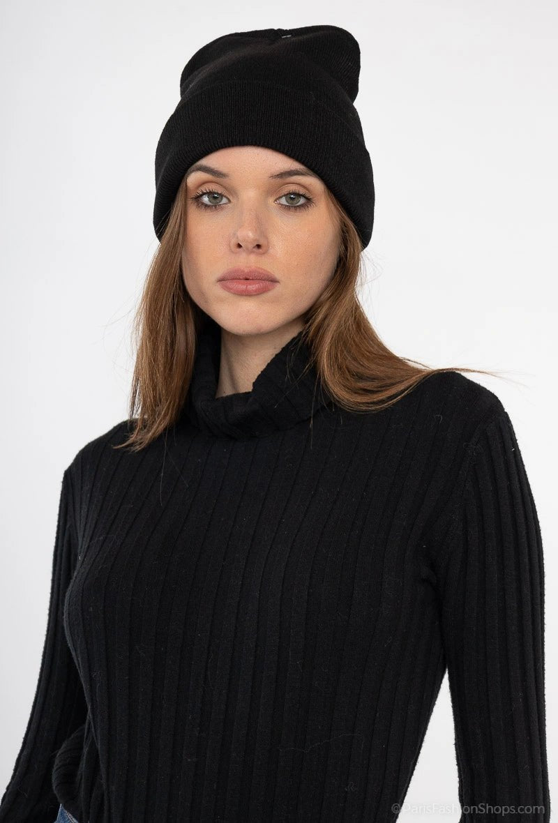 Bonnet noir uni - RIVE GAUCHE