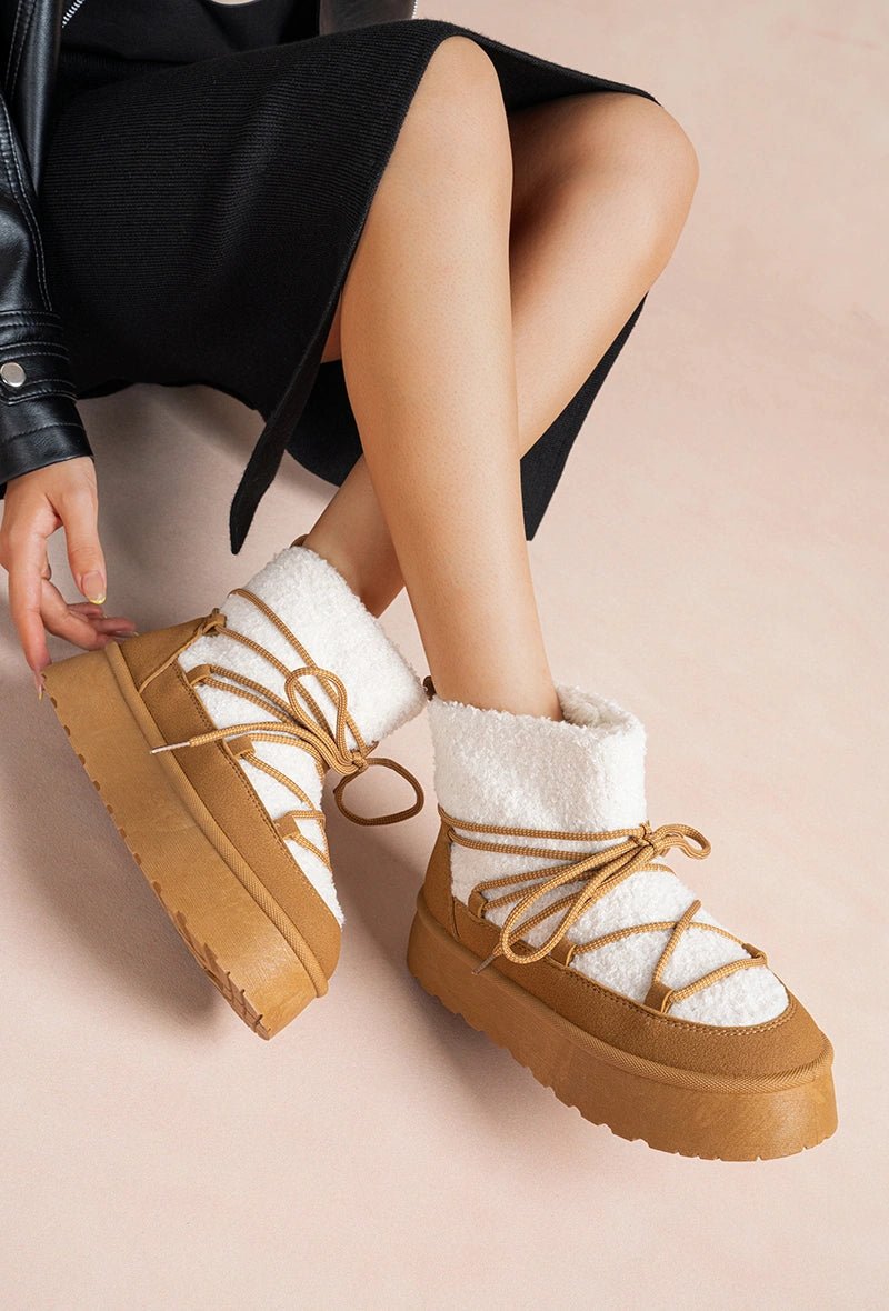 Boots fourrées avec moumoute - RIVE GAUCHE