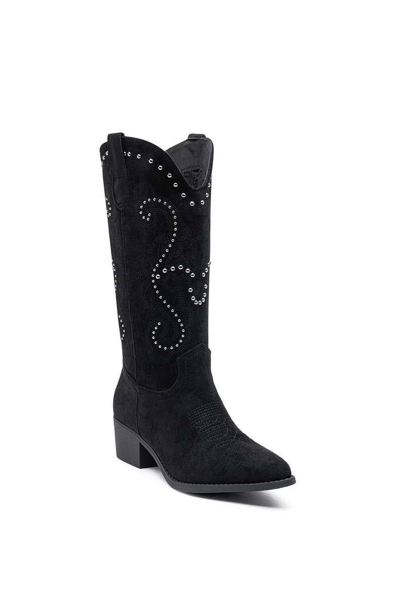 Botte santiags en suédine noires - RIVE GAUCHE