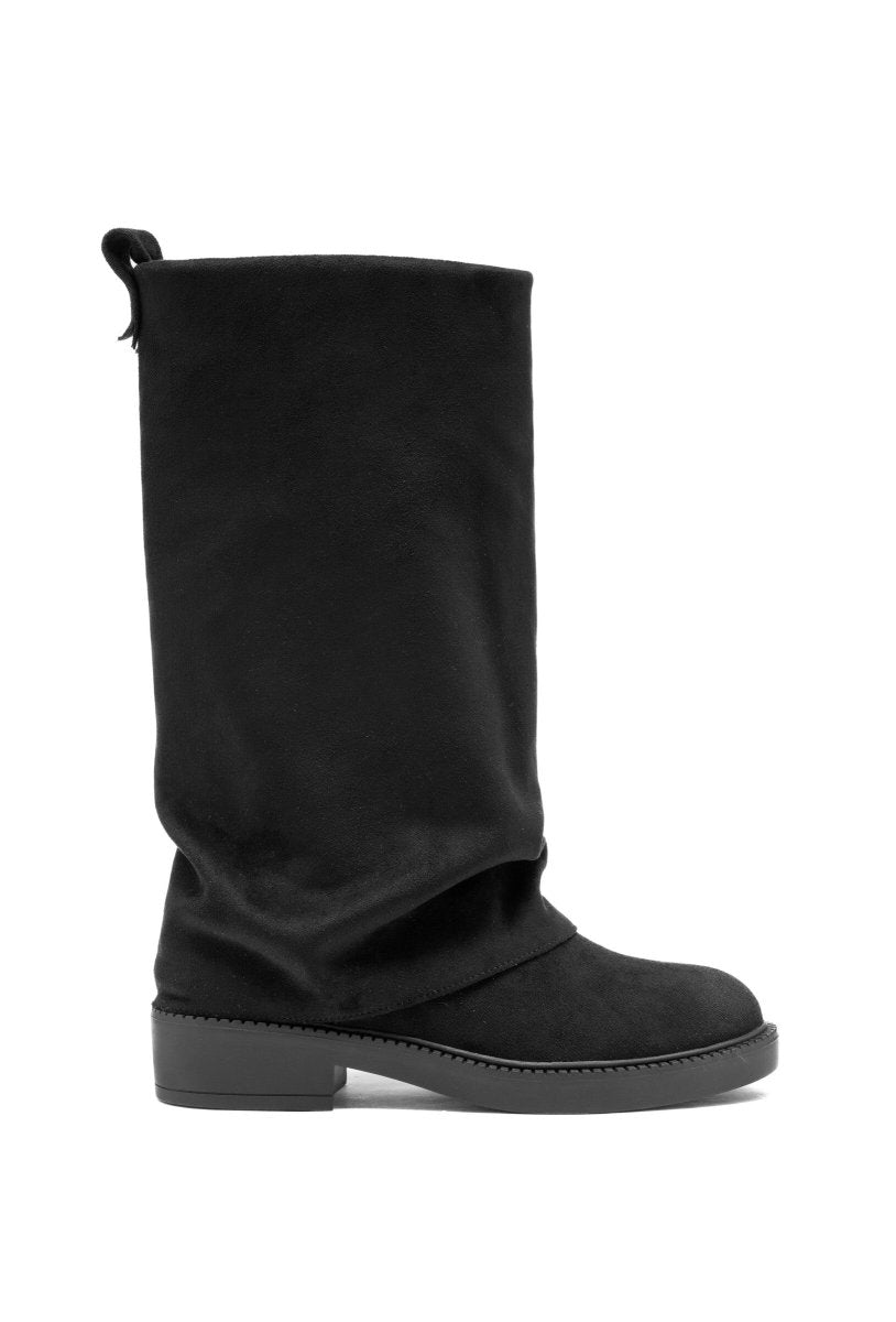 Bottes à revers en suédine - RIVE GAUCHE