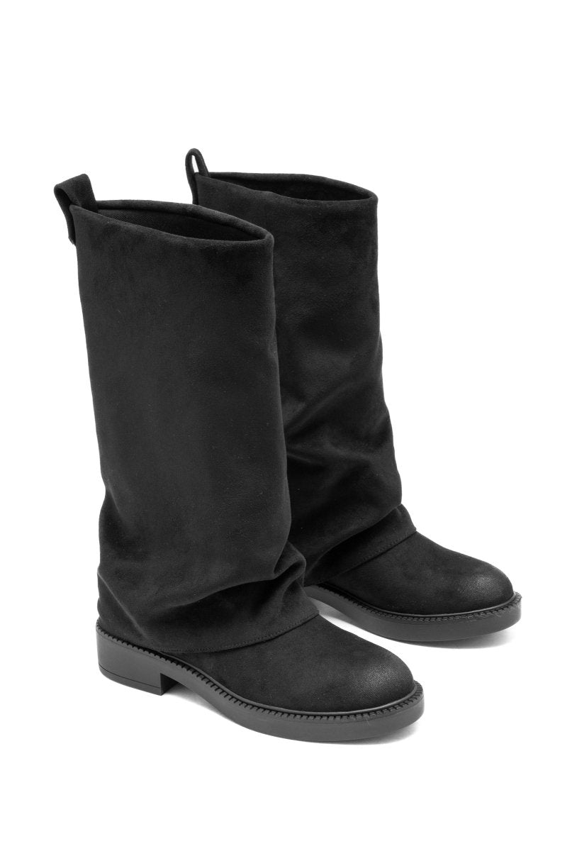 Bottes à revers en suédine - RIVE GAUCHE