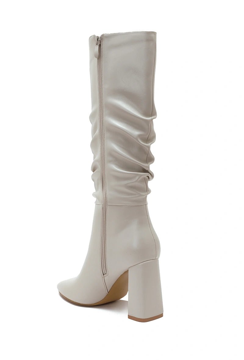 Bottes à talon carré 9,5cm écru - RIVE GAUCHE