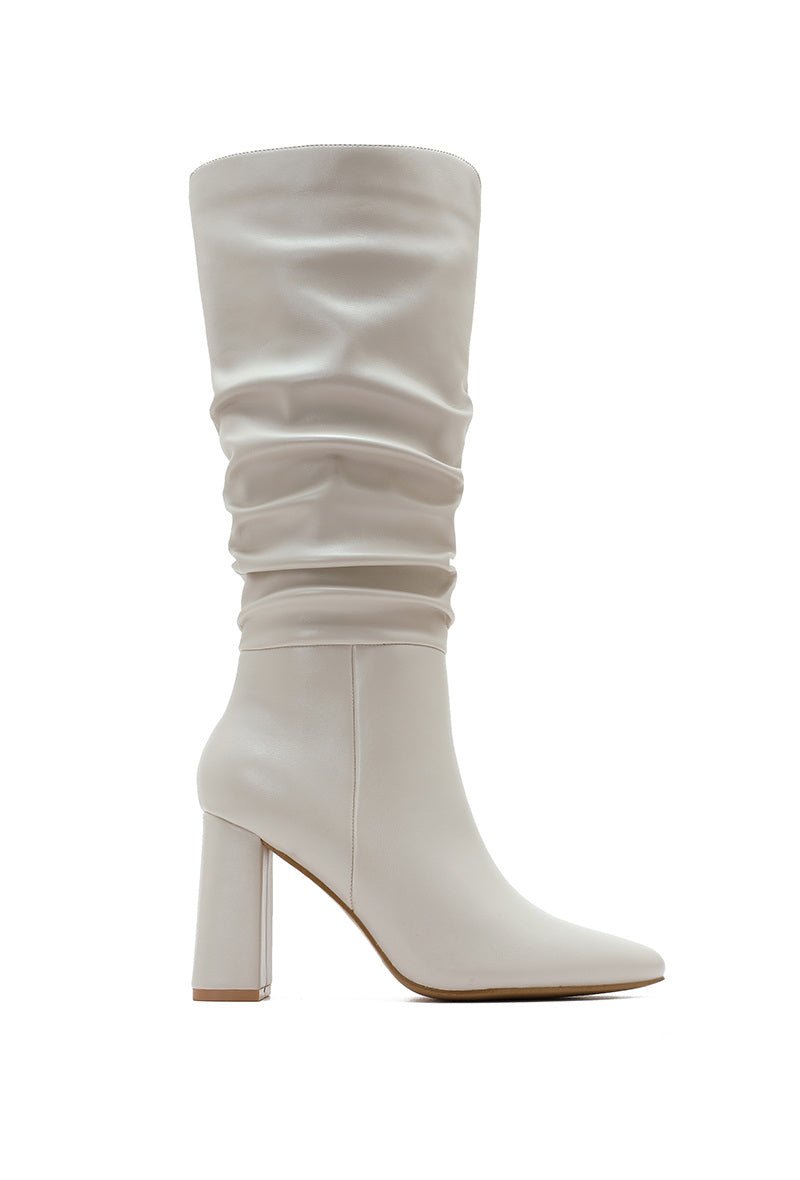 Bottes à talon carré 9,5cm écru - RIVE GAUCHE