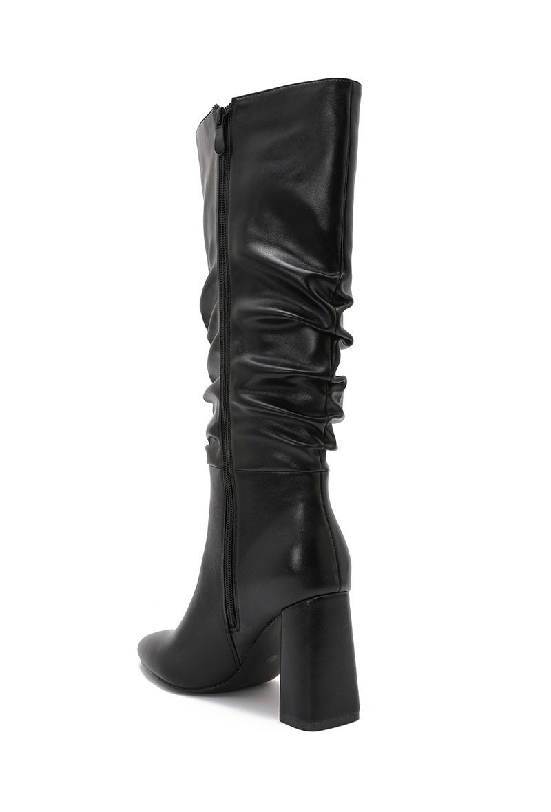 Bottes à talon carré 9,5cm noir - RIVE GAUCHE