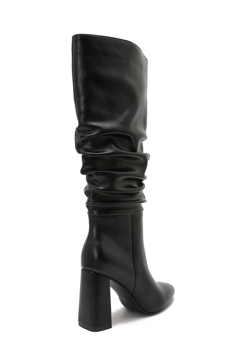 Bottes à talon carré 9,5cm noir - RIVE GAUCHE