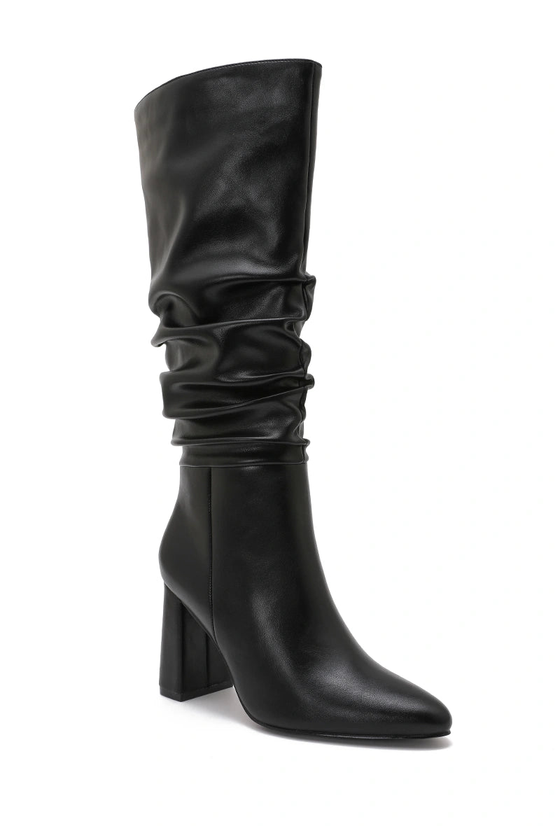 Bottes à talon carré 9,5cm noir - RIVE GAUCHE