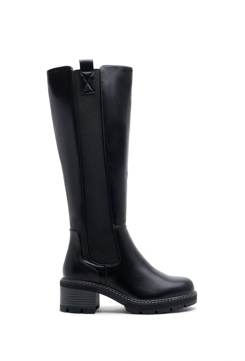 Bottes hautes à talon épais noires - RIVE GAUCHE