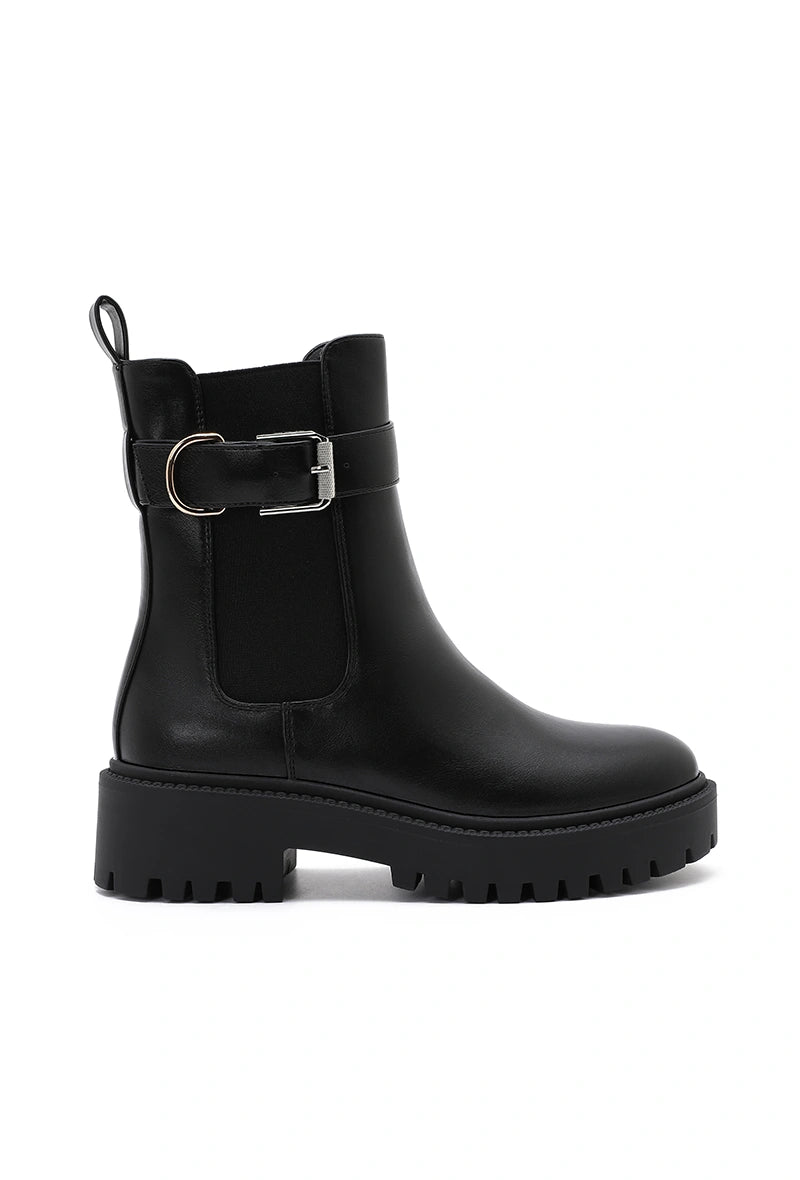 Bottines avec boucle en simili cuir - RIVE GAUCHE