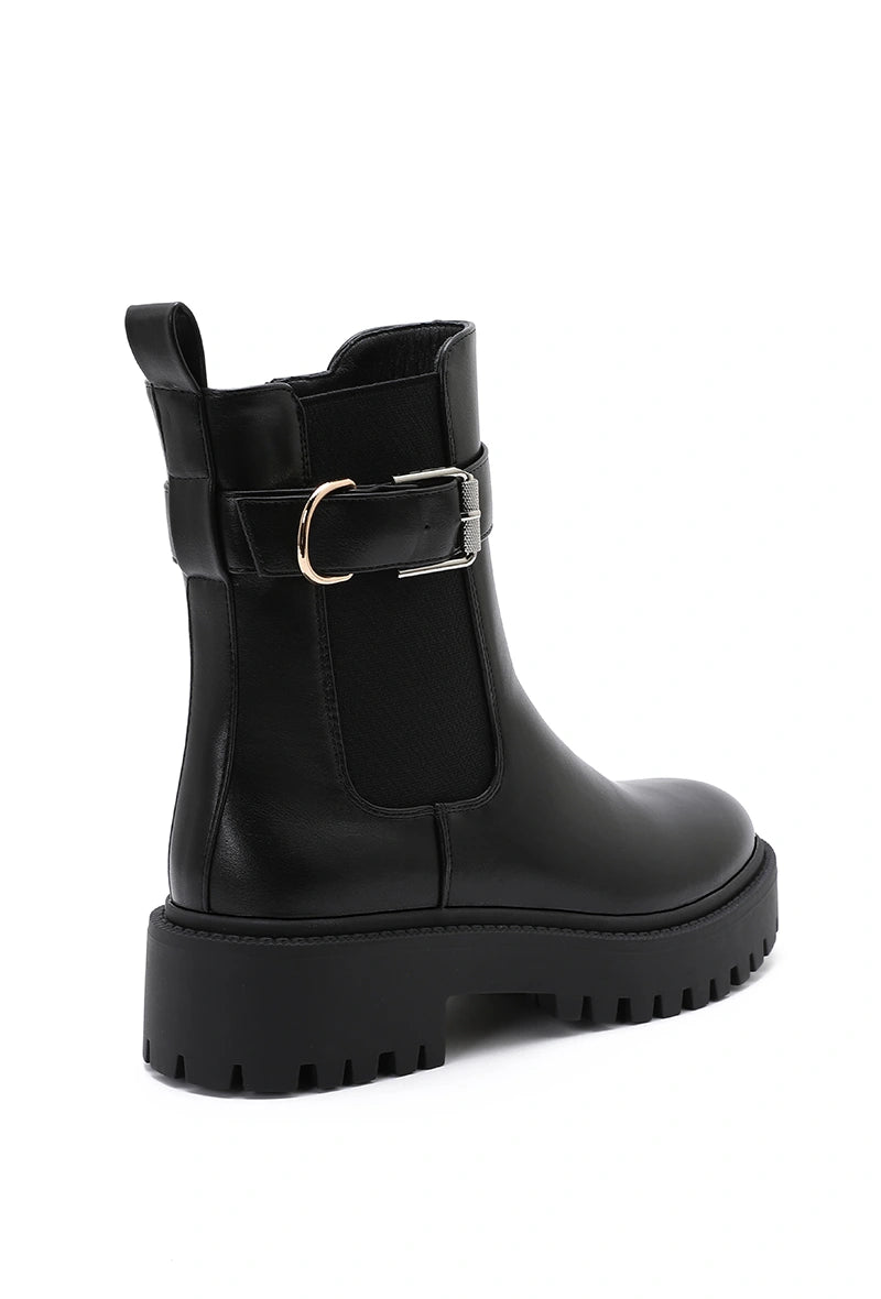 Bottines avec boucle en simili cuir - RIVE GAUCHE