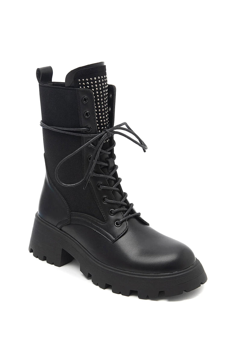 Bottines chelsea à lacets noires - RIVE GAUCHE