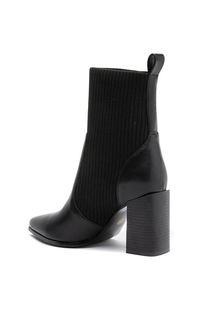 Bottines chelsea à talon noires - RIVE GAUCHE