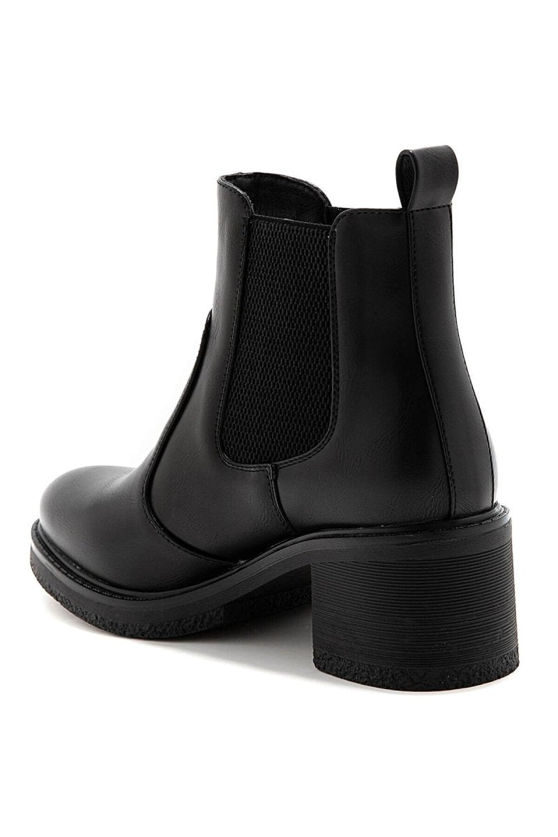 Bottines chelsea à talons carrés noires - RIVE GAUCHE