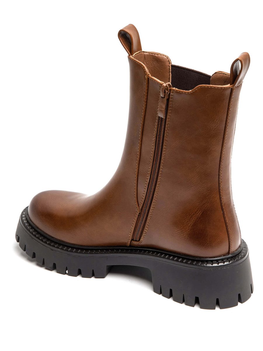 Bottines chelsea crantées camel - RIVE GAUCHE