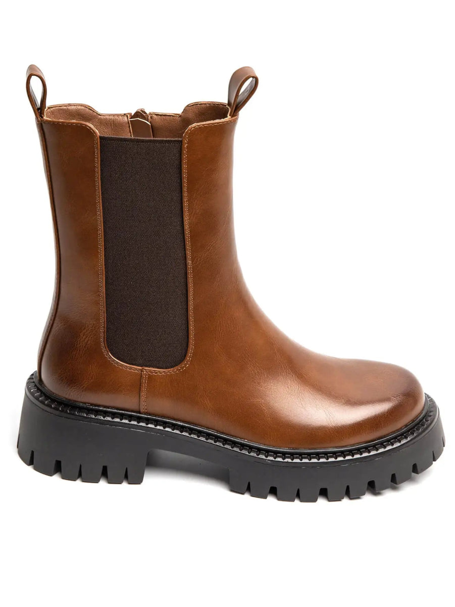 Bottines chelsea crantées camel - RIVE GAUCHE