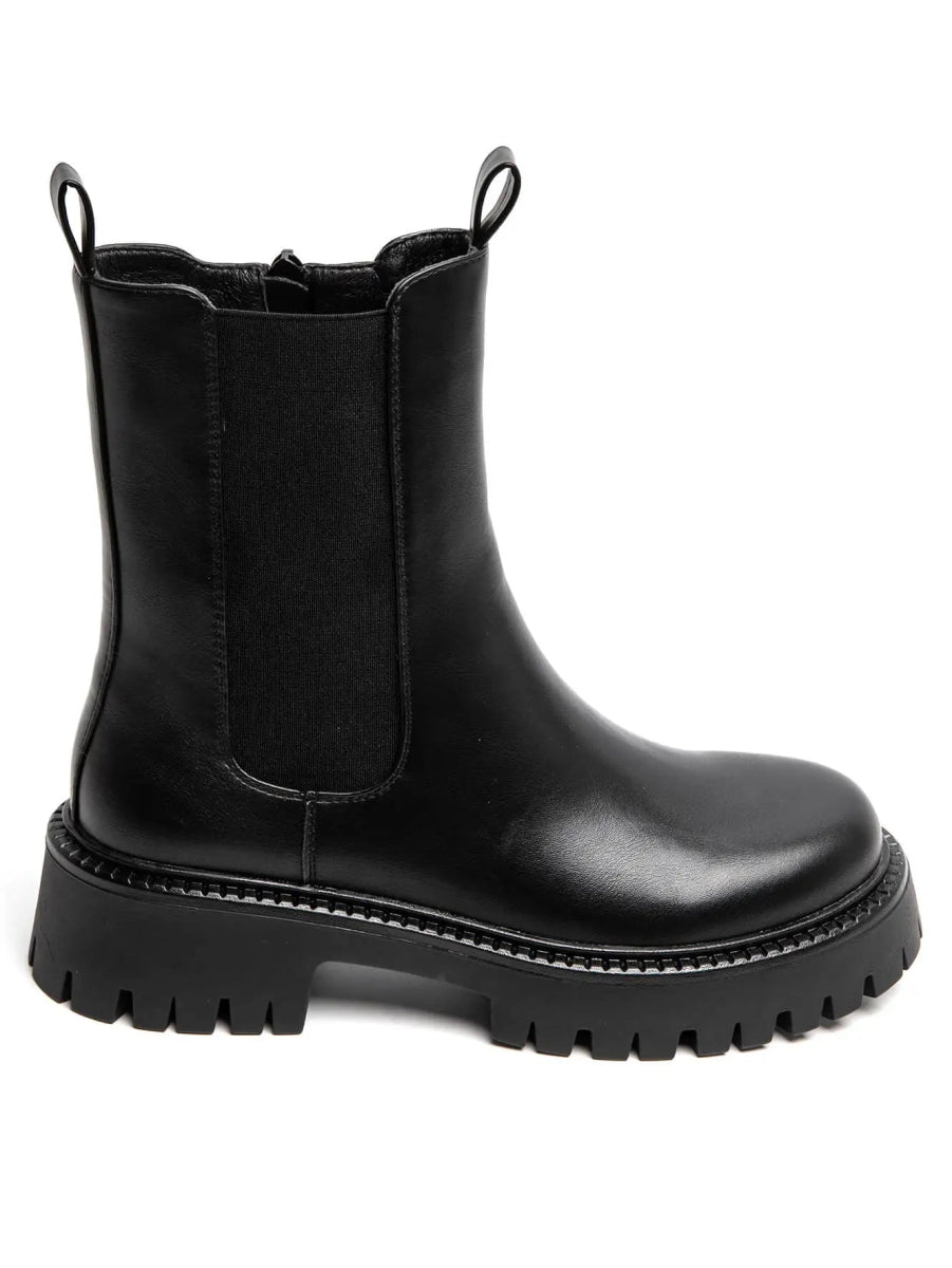 Bottines chelsea crantées noires - RIVE GAUCHE