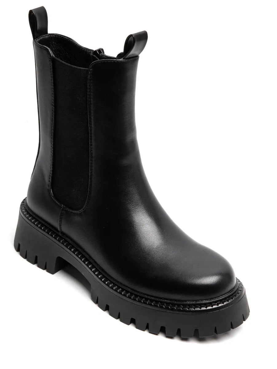 Bottines chelsea crantées noires - RIVE GAUCHE