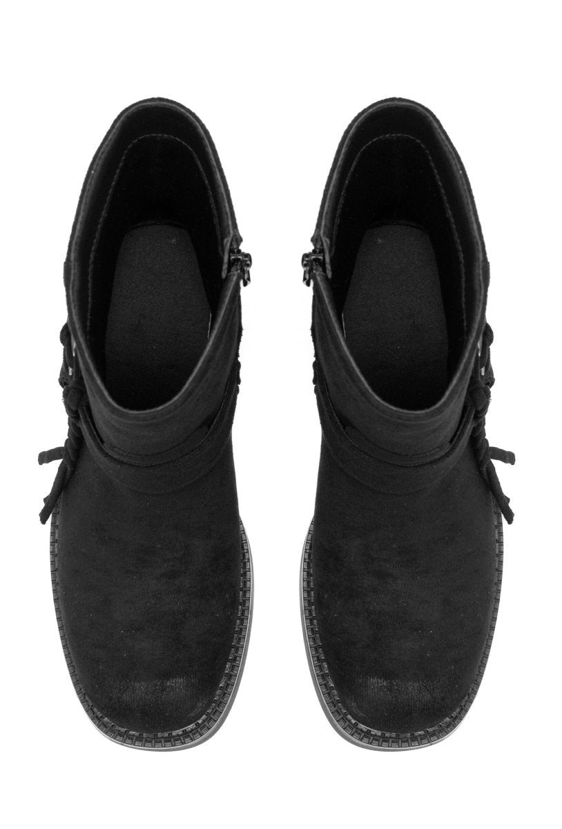 Bottines en suédine noir à semelle crantée Amarok - RIVE GAUCHE